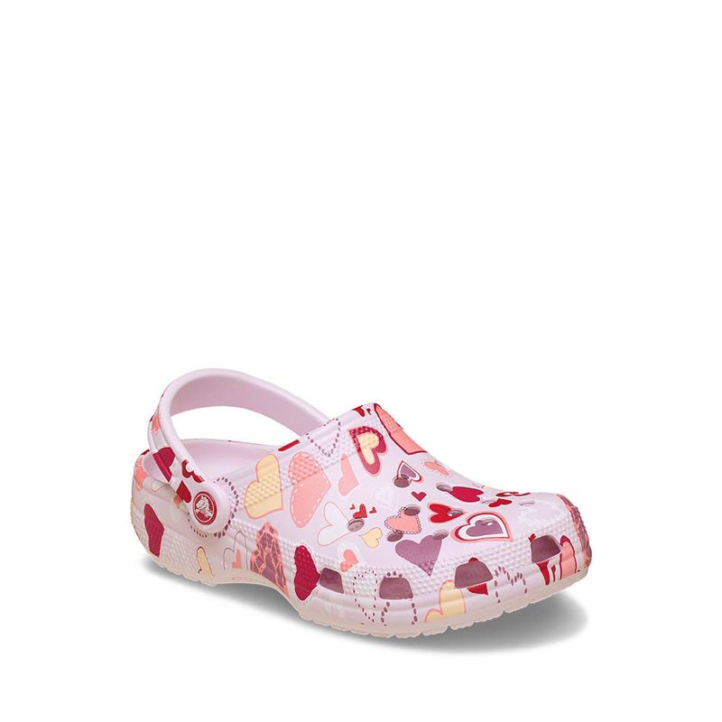 Crocs Classic Valentine's Day Kids Clog - Pink Milk/Hearts - Image 3