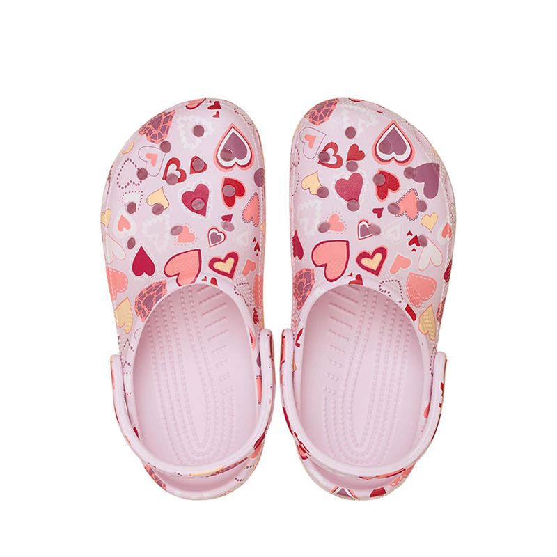 Crocs Classic Valentine's Day Kids Clog - Pink Milk/Hearts - Image 6