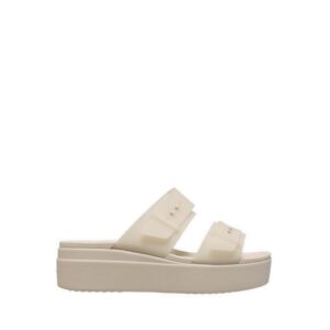 Crocs Brooklyn Buckle Frosted Low Wedge Women Sandal - Sandstone