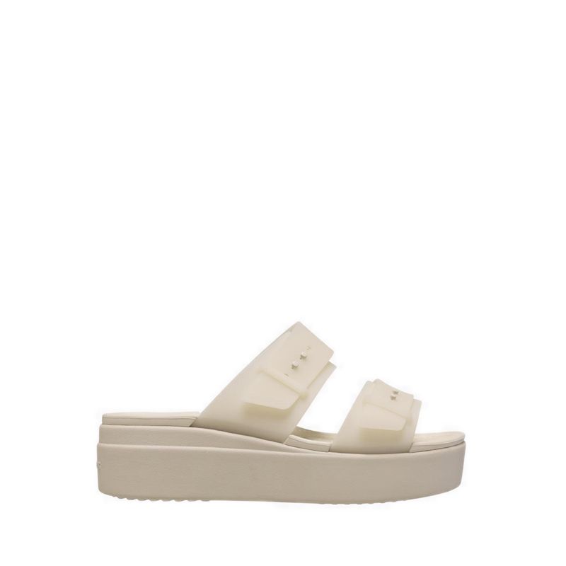 Crocs Brooklyn Buckle Frosted Low Wedge Women Sandal - Sandstone