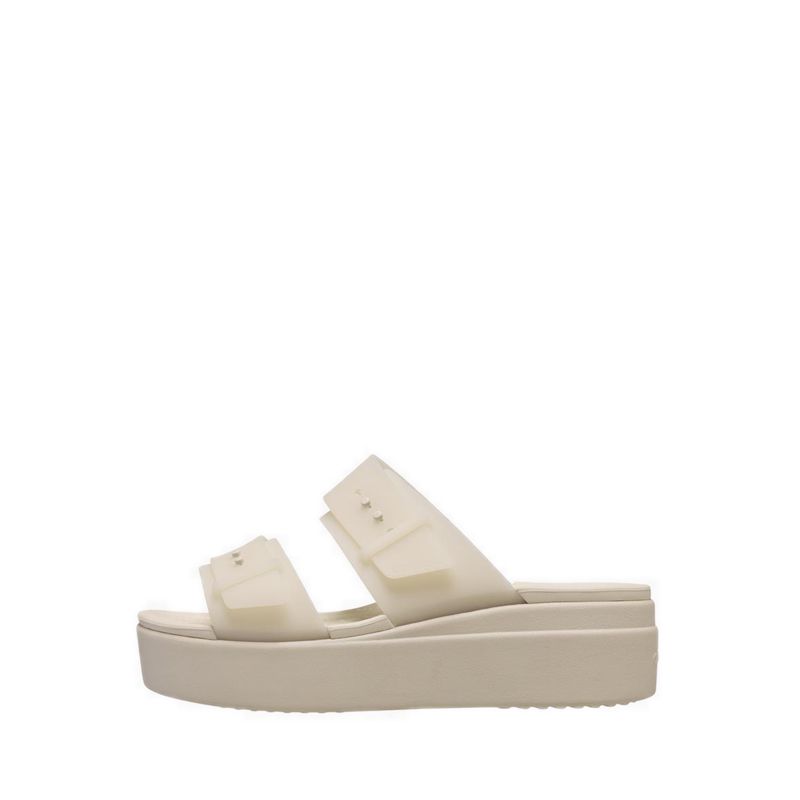 Crocs Brooklyn Buckle Frosted Low Wedge Women Sandal - Sandstone - Image 2