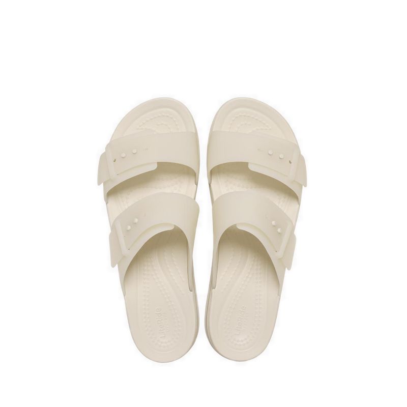 Crocs Brooklyn Buckle Frosted Low Wedge Women Sandal - Sandstone - Image 6