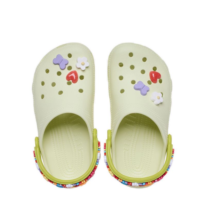 Crocs Classic Friendship Bracelet Kids Clog - Frothy Green - Image 6