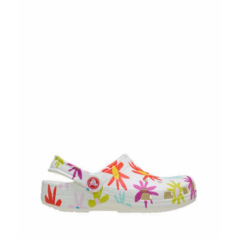 Crocs Classic Crafted Daisy Kids Clog - Chalk