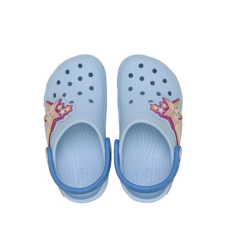Crocs Classic Star Lights Toddler Clog - Blue Frost - Image 5