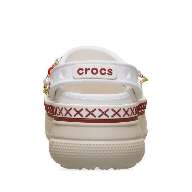 Crocs Classic Stacked Crimson Gallop Unisex Clog - Chalk/Multi - Image 4