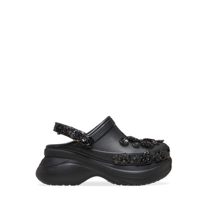 Crocs Bae Translucent Floral Women Clog - Black