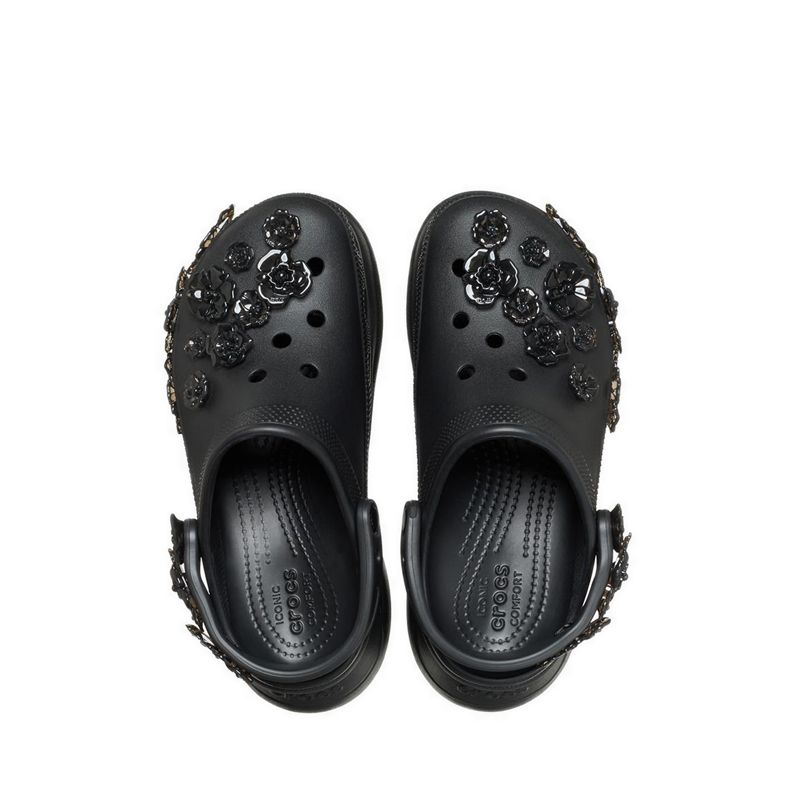Crocs Bae Translucent Floral Women Clog - Black - Image 5